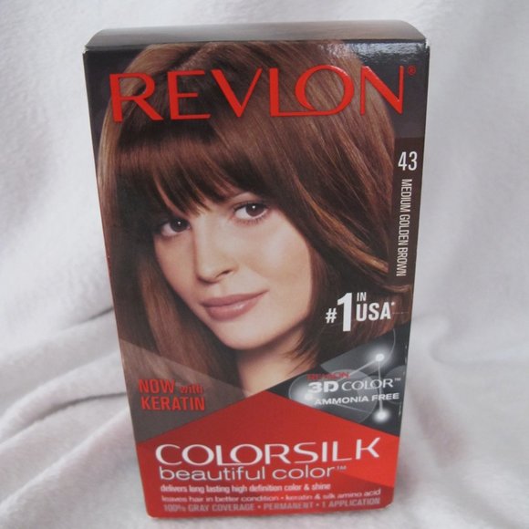 Revlon Colorsilk Medium Golden Brown Hair Color Kit - Picture 1 of 8